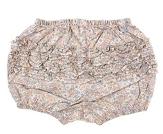 Wheat Nappy shorts ruffles powder flowers